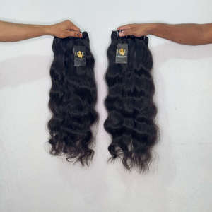Extensiones de Cabello Virgen Natural Ondulado y Liso, Cabello Humano Brasileño Virgen Natural Negro Profundo Rizado en Trama, Paquetes de Cabello Virgen Natural - Product Image 2