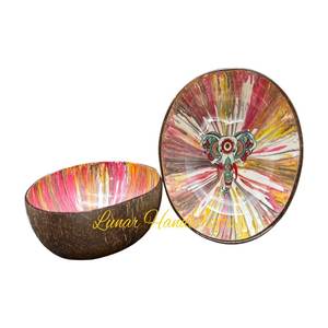 ชามกะลามะพร้าวสีทำด้วยมือทรงกลมเคลือบเงาธรรมชาติคุณภาพสูงทำจากเวียดนาม - Product Image 5