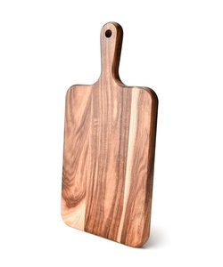Tabla de Cortar Redonda de Madera con Asa, Borde Natural, Diseño Minimalista para Uso en la Cocina, Juego de Tablas de Cortar - Product Image 5