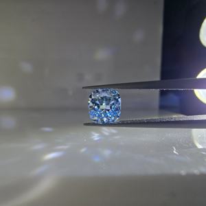 Diamant de laboratoire IGI certifié 1 carat, bleu intense fantaisie, taille coussin, taille brillant modifiée, VS2, en vrac pour la fabrication de bijoux, vente en gros - Product Image 3
