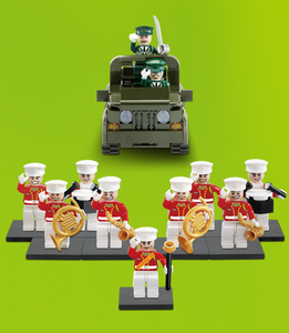 COBRA TEAM MILITARY BAND Music Troop Building <b>Blocks</b> Soldier Instrument Model Educational Construction Toy ABS Korea - Product Image 3