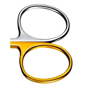 Ciseaux chirurgicaux dentaires universels manuels à coupe de fil, ciseaux courbés à manche doré, micro-ciseaux dentaires pour gencives, certifiés CE Classe I - Product Image 2