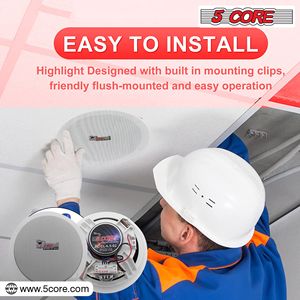 Haut-parleur de plafond de 6.5 pouces 60W Peak 2-Way Home Audio In-Wall Tweeter-CL 6.5-12 2W - Product Image 4