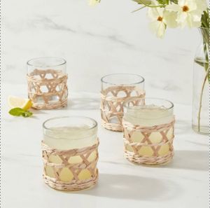 Handwoven Hyacinth Tumbler Glass Holder For Dining <b>Table</b> Decoration Kitchen Storage And Rustic Home Styling - Product Image 1