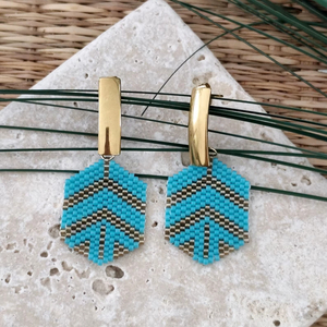 Pendientes de cuentas de estilo delgado, pendientes de cuentas de estilo estrecho, pendientes de cuentas con acabado liso, precio de fábrica al por mayor, artículo de uso con cuentas - Product Image 1
