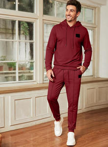 Conjunto deportivo informal de dos piezas para hombre, sudadera con capucha y pantalones jogger con cintura elástica, tela transpirable, ropa de gimnasio. - Product Image 5