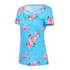 Most Popular <b>Top</b> Trending Breathable Eco Friendly Womens Digital Printing 100% Cotton T Shirt All Sizes Available All Seasons - Product Image 4