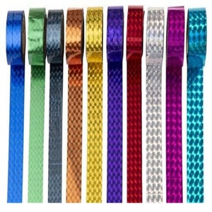 Ruban adhésif décoratif prismatique holographique coloré en acrylique imperméable pour emballage de cadeaux DIY, ruban laser à paillettes prismatiques - Product Image 1