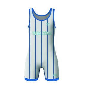 Custom Sublimation Wrestling <b>Singlet</b> <b>Women</b> Black Silver Striped Breathable Spandex Polyester Adult Sport Wear Team Name Player - Product Image 4