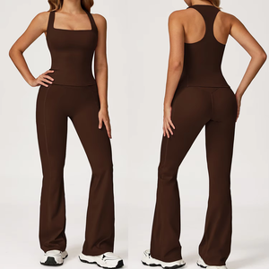 Conjuntos de Yoga para Mujer, Conjuntos Deportivos de 2 Piezas, Conjuntos de Yoga sin Costuras con Efecto Deslavado, Pantalones Cortos y Top Corto, Conjunto de Ropa Deportiva para Gimnasio - Product Image 3