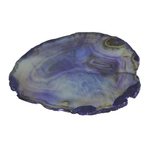 Vente en gros de sous-verres de luxe en agate bleu ciel, élégants tapis et tampons en pierre naturelle pour boissons, maison et restaurant, à utiliser sur la table - Product Image 3