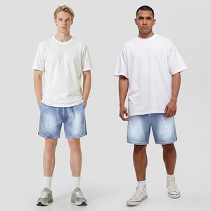 Shorts en jean baggy pour homme, coupe ample, taille élastique, entrejambe de 7 pouces - Product Image 6