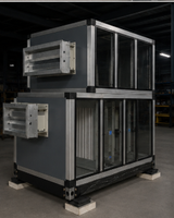 Unité de Traitement d'Air (UTA) à Double Plateau avec Moteur AC, Débit d'Air Élevé, pour Salles Blanches, avec Filtration, Refroidissement et Chauffage, pour Applications Pharmaceutiques