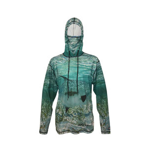 Sudadera con Capucha de Pesca Unisex de Forro Polar con Estampado Digital UPF 35 Anti-UV de Manga Larga, Diseño Sólido para Actividades al Aire Libre - Product Image 1