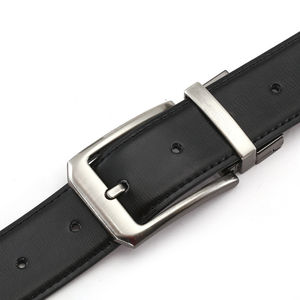 ELLIPSE INDUSTRY <b>Men's</b> Professional Formal Leather <b>Belt</b> Reversible Square Buckle Iron Buckle Durable Lightweight Customized - Product Image 3