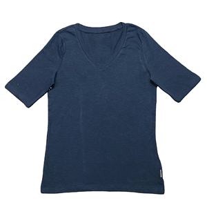 T-shirt décontracté grande taille pour femmes avec coupe ajustée solide et manches courtes couleur noire logo décoration prix de gros fournisseur BD - Product Image 1