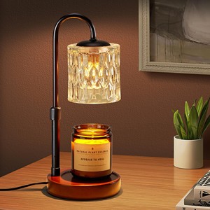Lampe chauffe-bougie artisanale en bois d'acacia |   Cadre en métal |   Vente en gros en Inde - Product Image 1