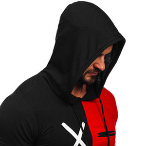 Sweat à capuche pour homme en coton 100% de haute qualité, imprimé en relief, séchage rapide, coupe classique, prix réduit - Product Image 2
