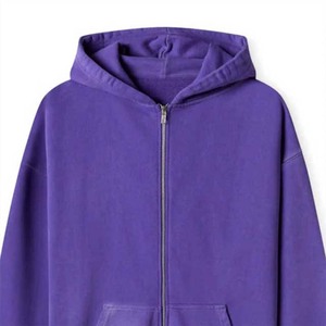 2026 OEM Men's Sports Zip-Up Hoodie High Performance Zipper Outdoor Cheap Price Purple Color Unisex Hoodies - Product Image 4
