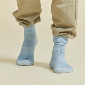 [Woolsoom] Chaussettes en laine mérinos Walk Crew, longueur mi-mollet, ajustement confortable, style chaussettes d'extérieur - Product Image 1