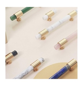 Factory Price Epoxy Resin Acrylic Brass Furniture <b>Pulls</b> Handles Long Handle for Bathroom Kitchen <b>Drawer</b> Cabinet Handle - Product Image 1