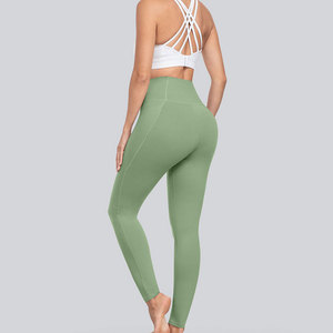New Tactical Design Green Color Legging For Women Moisture Wicking Breathable Bamboo Fiber Gym <b>Tights</b> Matching With Tube Top - Product Image 2