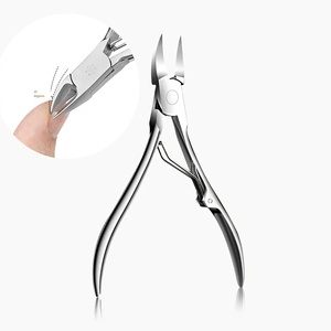 Coupe-cuticules professionnel en acier inoxydable à lame courbée, coupe-ongles pointu et tranchant pour manucure des doigts - Product Image 1