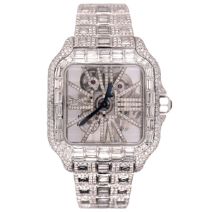 Reloj de Diamantes Cultivados en Laboratorio Personalizado de Alta Calidad Estilo Hip Hop para Hombre, Reloj de Diamantes VVS para Regalo - Product Image 3