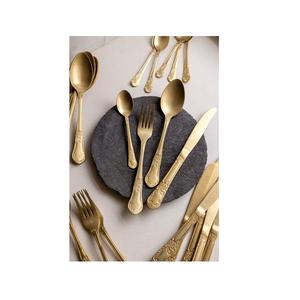 At Factory Rates Gold Cutlery Set Mirror Polished Brass Metal <b>flatware</b> set Modern Cutlery Set - Product Image 1