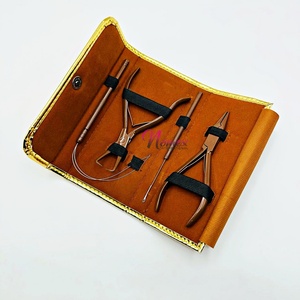 Pince d'extension de cheveux de précision Pince à nez à chaîne la plus vendue Pince à micro-lien et boucle d'extension de cheveux personnalisée durable - Product Image 6