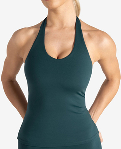 Top Halter de Alta Calidad para Mujer, Color Sólido, Tejido de Punto, Spandex, Poliéster, Transpirable, Estilo Minimalista, Largo Regular - Product Image 3