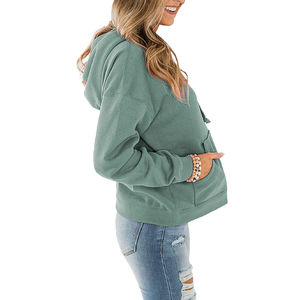 Sudadera con capucha Puff Print West para mujer, color rosa, modelo Must Again, corte holgado, sudaderas tipo pullover - Product Image 3