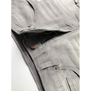 Shorts de mezclilla rasgados con forma de diamante para mujer, con efecto láser desgastado, de cintura alta, con dobladillo sin rematar, transpirables y ecológicos para verano. - Product Image 4