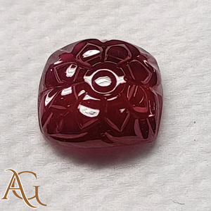 Rubis naturel en verre, gravure en intaglio, pierre précieuse en vrac, prix de gros fabricant pour la fabrication de bijoux, rouge calibré - Product Image 3