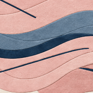 Tapis en laine tufté à la main Rosé Motion, tapis d'intérieur abstrait haut de gamme fait main, tapis de sol design artisanal - Product Image 5