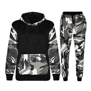 Two Piece Hooded Winter Casual Track Suit <b>Set</b> Zip-Up Jacket & Wide-Leg Pants Soft Fleece <b>Lounge</b> Wear with Side Stripe Detail - Product Image 1