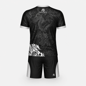Ensemble d'uniformes de football personnalisés pour hommes, sublimation, respirant, séchage rapide, design dragon, maillot de football, tenue d'entraînement, vêtements de sport - Product Image 2