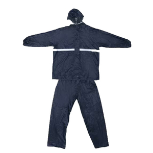 Unisex Navy Waterproof Rain Suit Full Sleeve Jacket Pants Set All Seasons Adult Wear Custom logo and design - Product Image 3