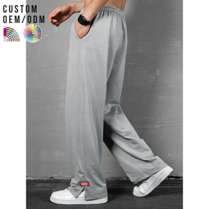 กางเกงขายาวผู้ชายผ้าฝ้าย เอวยางยืด สวมใส่สบาย รับผลิตตามแบบ พร้อมโลโก้สั่งทำ รองรับ OEM ODM สำหรับการผลิตขายส่ง - Product Image 1