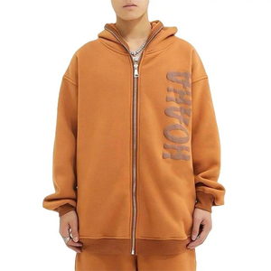 Full Face <b>Zip</b> <b>Up</b> Hoodie Casual Comfortable Cotton Blend Top Perfect for Everyday Work Lounge or Outdoor Use - Product Image 1