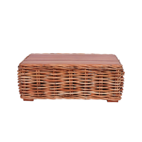 Ensemble canapé CL en rotin de style luxueux pour salon mobilier de maison moderne avec cadre en bois acajou et coussin