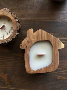 Cuenco de vela de madera de alta calidad para el hogar, bodas, eventos, regalos, vela premium para mesa, restaurantes y cafeterías. - Product Image 5