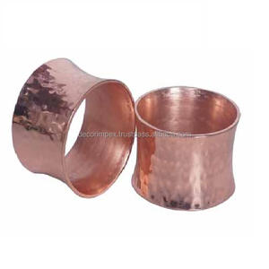 Vente chaude Cuivre Finition Écologique À La Main Rond De Serviette Design Moderne De Mariage Porte-Anneau De Serviette De Fête De Mariage Décoratif - Product Image 1