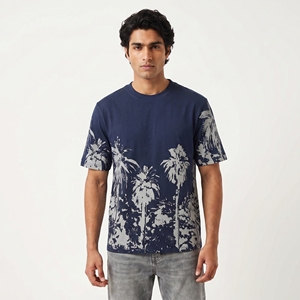 Camiseta de Hombre con Estampado de Palmeras, Blanca, Informal, Veraniega, Gráfica, de Manga Corta, de Algodón, para Vacaciones en la Playa, Moda Urbana - Product Image 3