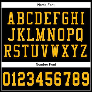 Camiseta de Fútbol Auténtica Personalizada en Negro y Dorado, Uniforme de Fútbol Transpirable de Poliéster, Secado Rápido, Manga Corta, Conjunto Deportivo para Equipo - Product Image 6