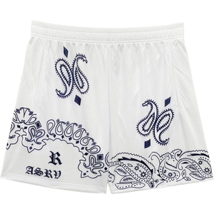 Shorts en maille style bandana pour homme, motif paisley, shorts de basket-ball légers, streetwear, vêtements de sport - Product Image 1
