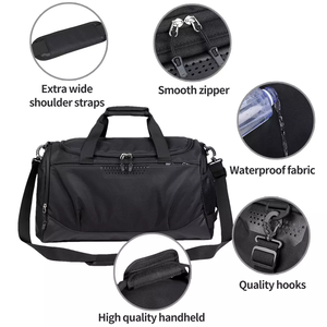 High-End Athletic Holdall Water Resistant Technical Fabric Weekender with Custom Logo Placement and Secure Dual Zippers - Product Image 4