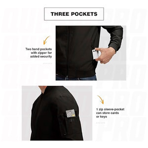 Blouson bomber léger pour homme, coupe-vent décontracté et élégant pour l'automne, style universitaire, zippé, idéal pour le golf et les occasions professionnelles - Product Image 4