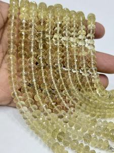 Cuentas de Piedras Preciosas para la Fabricación de Joyas, Cuentas Facetadas de Cuarzo Limón Natural AAA, 8 mm, Hilo de 8 Pulgadas - Product Image 4