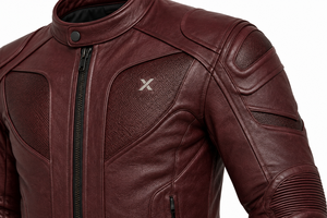 Chaqueta de Motocicleta Modular de Cuero Blindado |   Negro Borgoña Azul |   Fabricante OEM ODM |   Diseño de Calidad Premium |   Ropa de Carreras | - Product Image 3
